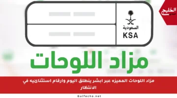 مزاد اللوحات المميزة عبر أبشر ينطلق اليوم وأرقام استثنائية في الانتظار